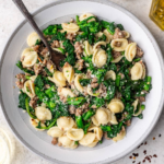 One-Pan Orecchiette Pasta with Sausage (Easy Skillet Dinner)