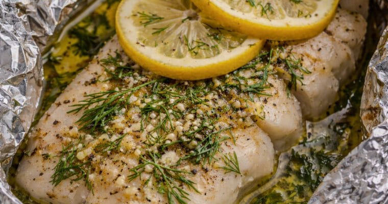 Foil-Baked Cod with Lemon and Dill