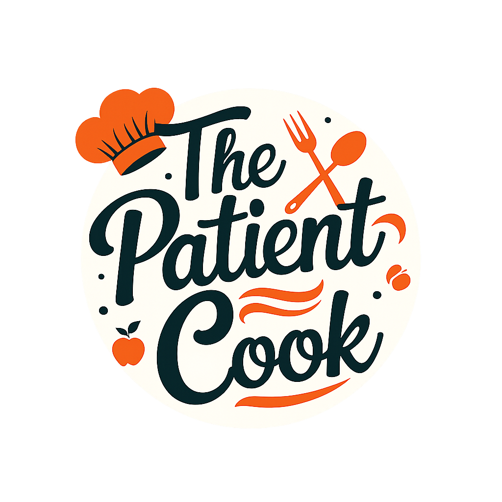 The Patient Cook logo, reflecting patience, care, and the joy of the cooking process.