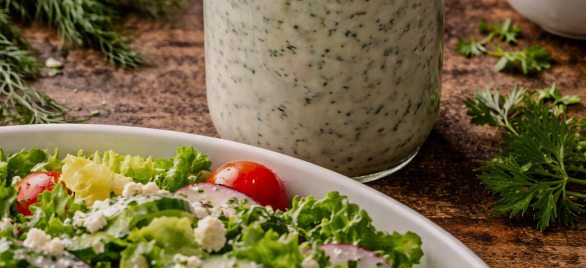 Creamy Buttermilk Dill Dressing (Homemade & Fresh)