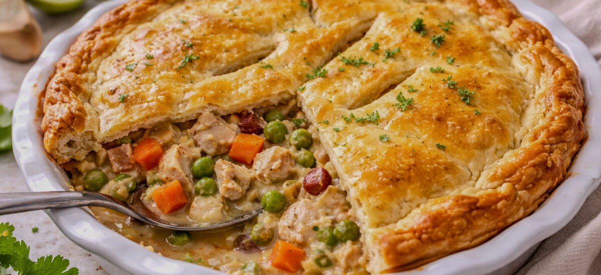Cozy Chicken Pot Pie with a Flaky Crust