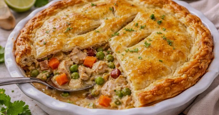 Cozy Chicken Pot Pie with a Flaky Crust
