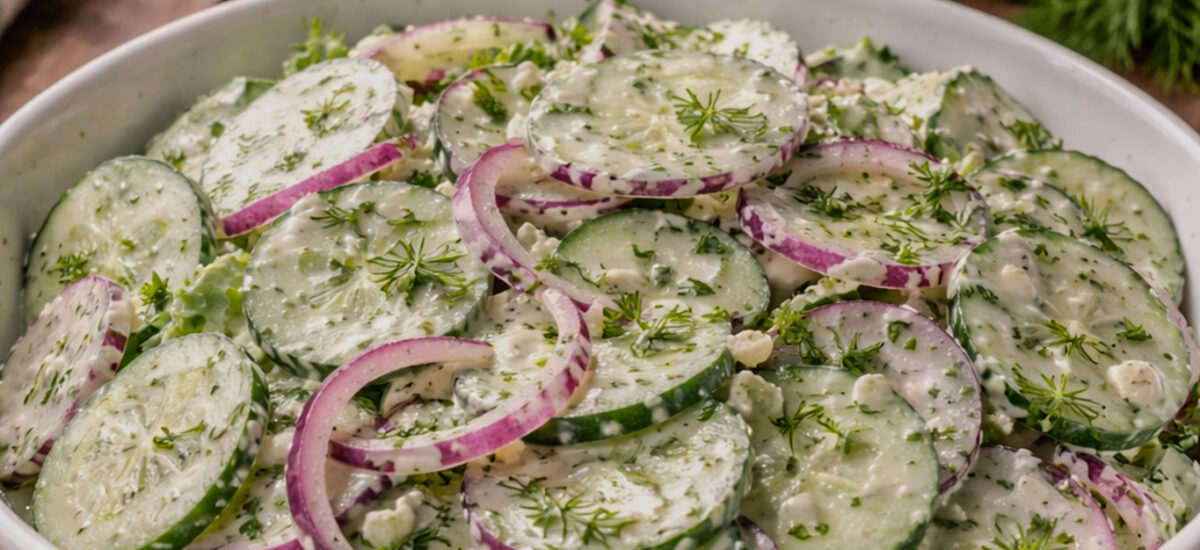 Crisp Cucumber Salad with Tangy Buttermilk Dill Dressing