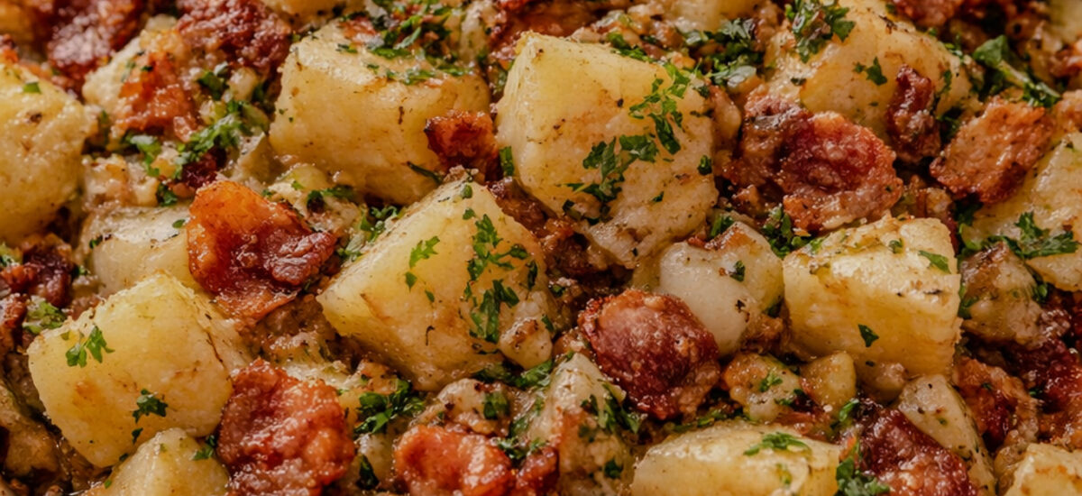 Warm German Potato Salad with Bacon & Vinegar