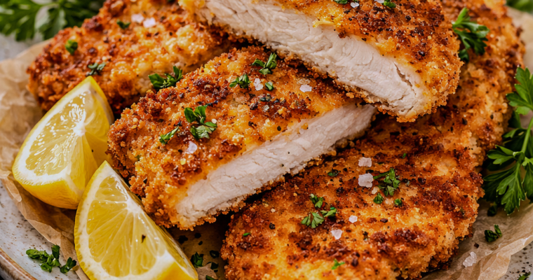 Sheet Pan Chicken Schnitzel