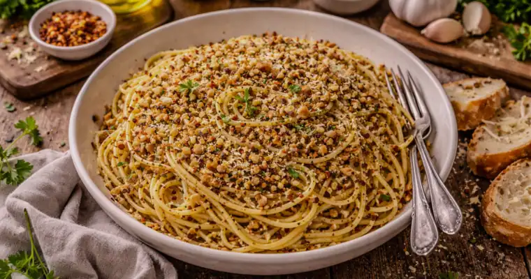 Calabrian Walnut Breadcrumb Pasta