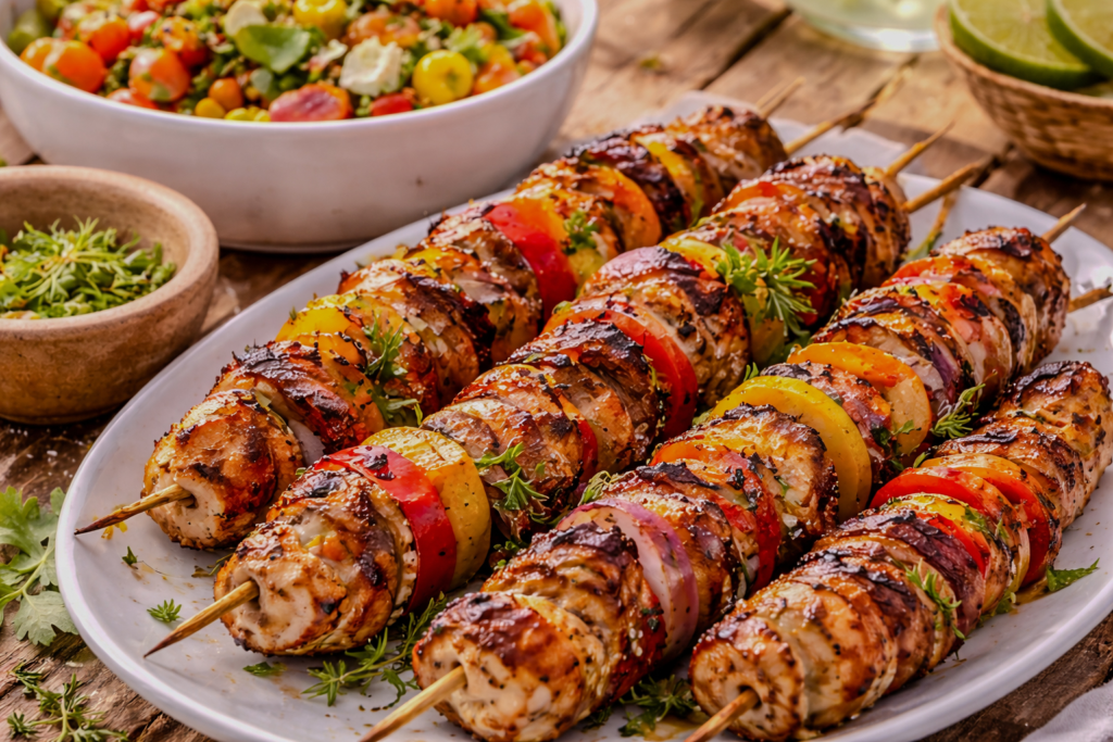 Summer recipe collection featuring grilled dishes, fresh salads, seafood, and light meals perfect for warm weather.